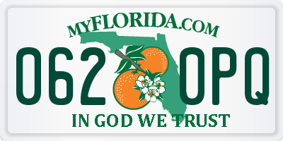 FL license plate 0620PQ