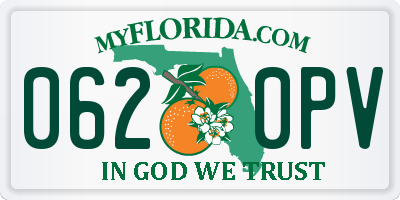 FL license plate 0620PV