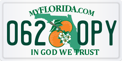 FL license plate 0620PY