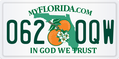 FL license plate 0620QW