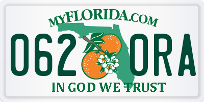 FL license plate 0620RA
