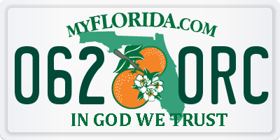 FL license plate 0620RC