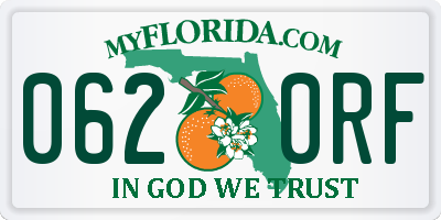 FL license plate 0620RF