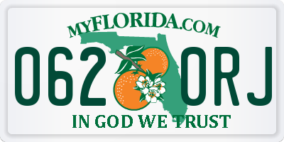 FL license plate 0620RJ