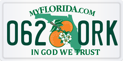 FL license plate 0620RK