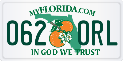 FL license plate 0620RL