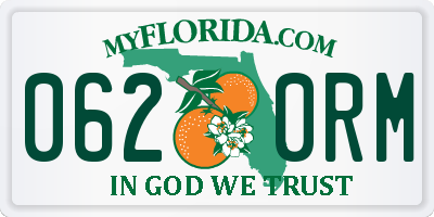 FL license plate 0620RM