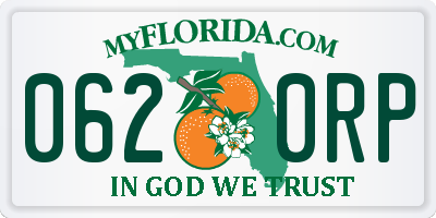 FL license plate 0620RP