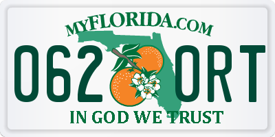 FL license plate 0620RT