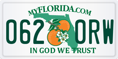 FL license plate 0620RW