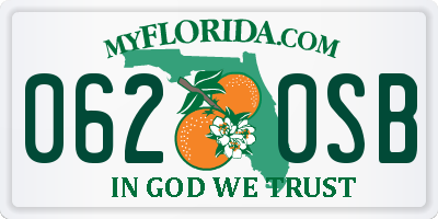 FL license plate 0620SB