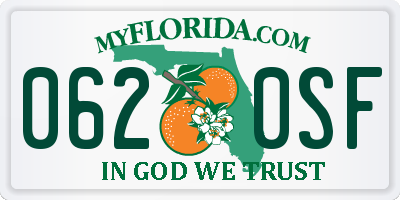 FL license plate 0620SF