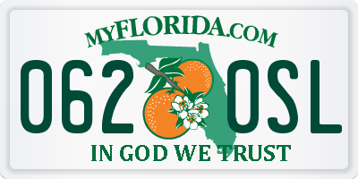 FL license plate 0620SL