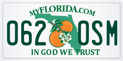 FL license plate 0620SM