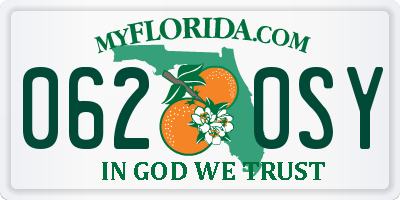 FL license plate 0620SY