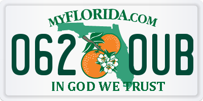 FL license plate 0620UB