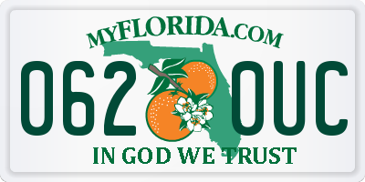 FL license plate 0620UC