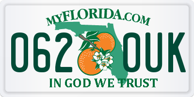 FL license plate 0620UK