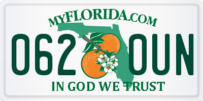 FL license plate 0620UN