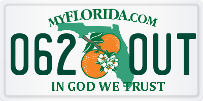 FL license plate 0620UT