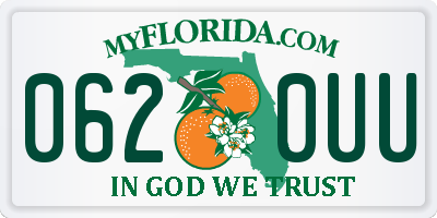 FL license plate 0620UU