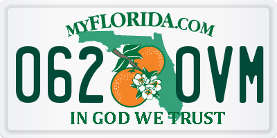 FL license plate 0620VM
