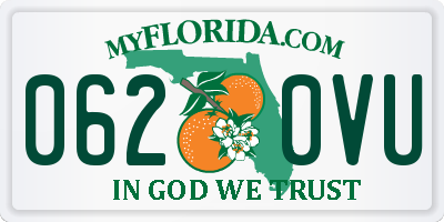 FL license plate 0620VU