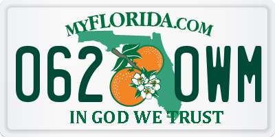 FL license plate 0620WM
