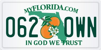 FL license plate 0620WN