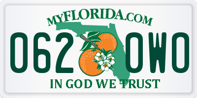 FL license plate 0620WO