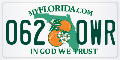 FL license plate 0620WR