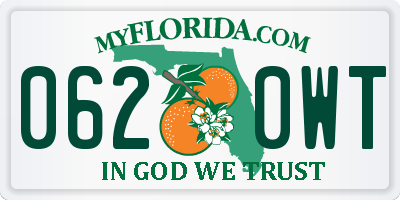 FL license plate 0620WT