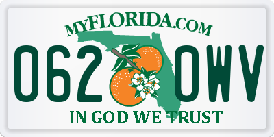 FL license plate 0620WV