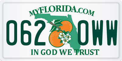 FL license plate 0620WW