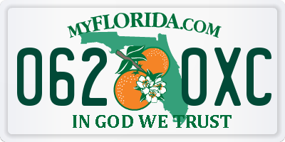 FL license plate 0620XC