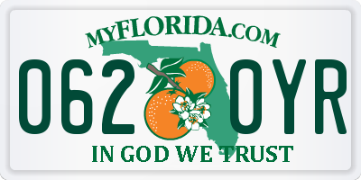 FL license plate 0620YR