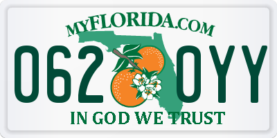 FL license plate 0620YY