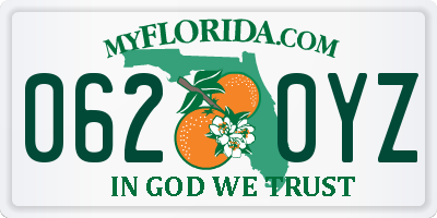 FL license plate 0620YZ