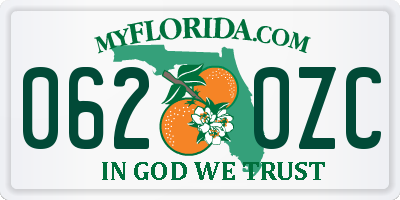 FL license plate 0620ZC