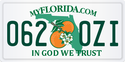 FL license plate 0620ZI