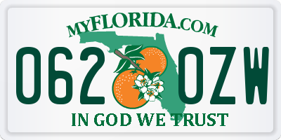 FL license plate 0620ZW