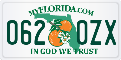 FL license plate 0620ZX