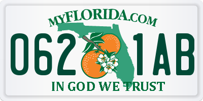 FL license plate 0621AB