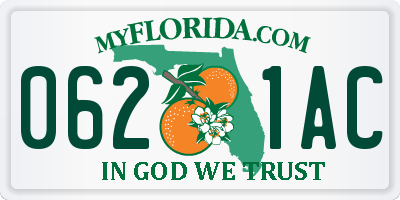 FL license plate 0621AC