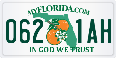 FL license plate 0621AH