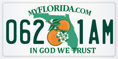 FL license plate 0621AM