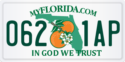 FL license plate 0621AP