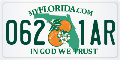 FL license plate 0621AR