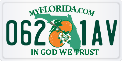 FL license plate 0621AV