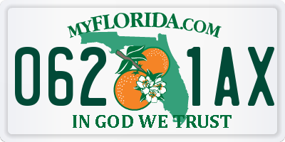 FL license plate 0621AX